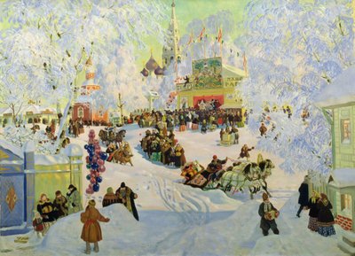 Fastnacht, 1919 von Boris Mikhailovich Kustodiev